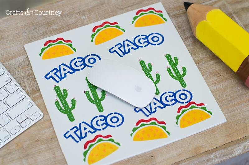 DIY Back to School Taco Mouse Pad