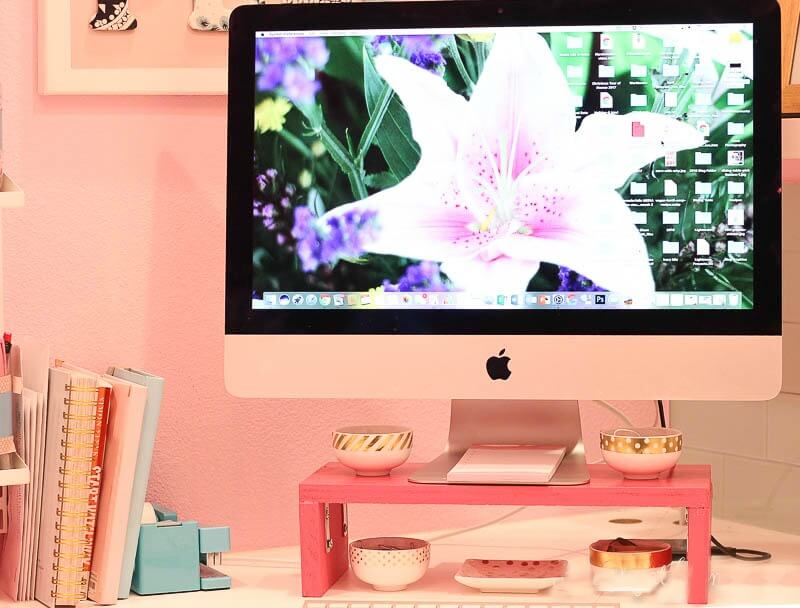 DIY Chic Computer Monitor Stand
