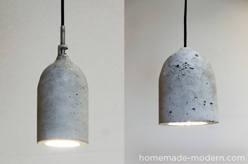 DIY Concrete Cast Lamp Shade