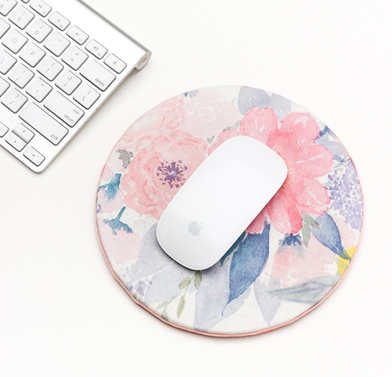 DIY Floral Mouse Pad