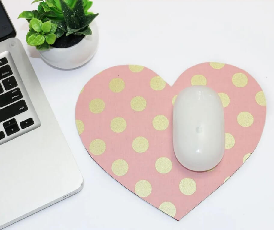 DIY Heart Shaped Mouse Pad