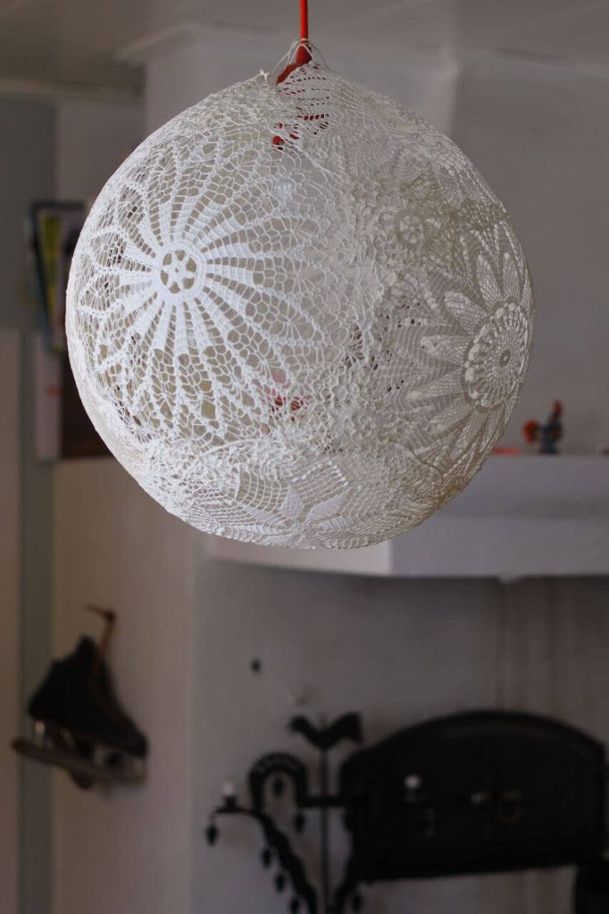 DIY Lace Lampshade