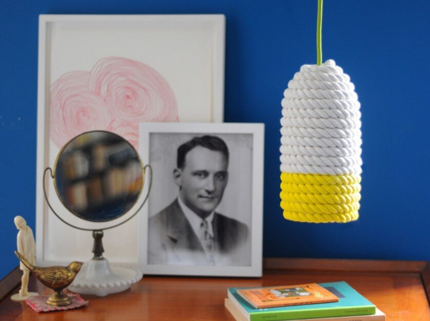 DIY Lamp Shade from Rope