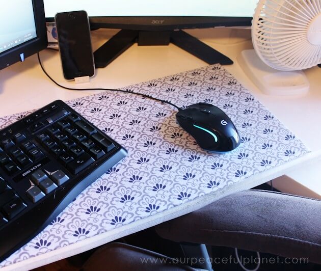 DIY Large Mouse Pad from Fabric