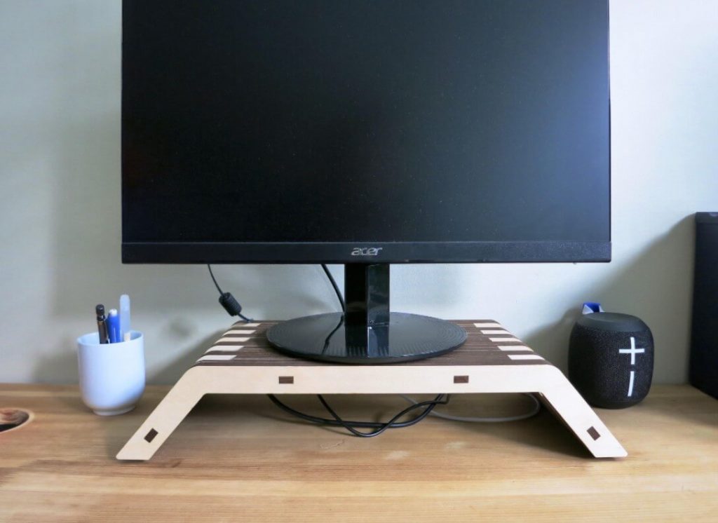 DIY Layered Plywood Monitor Stand