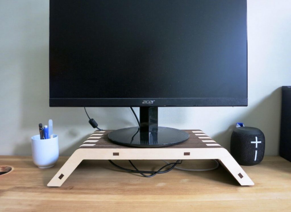 21 DIY Monitor Stand Ideas to Revamp Your Workspace – DIY Layered Plywood Monitor Stand DIY Layered Plywood Monitor Stand