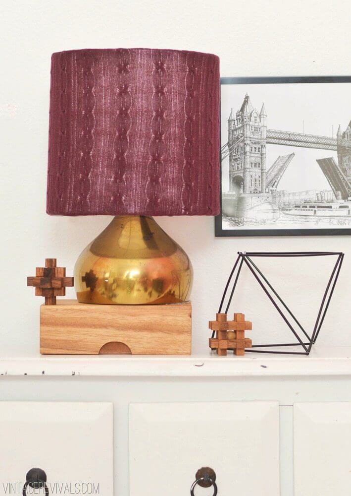 45 Creative DIY Lamp Shade Ideas to Brighten Your Decor – DIY Legging Lamp Shade DIY Legging Lamp Shade