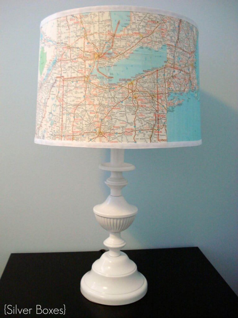 DIY Map Lamp Shade