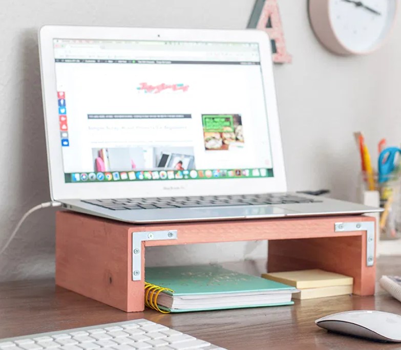 DIY Monitor Stand from Scrap Wood