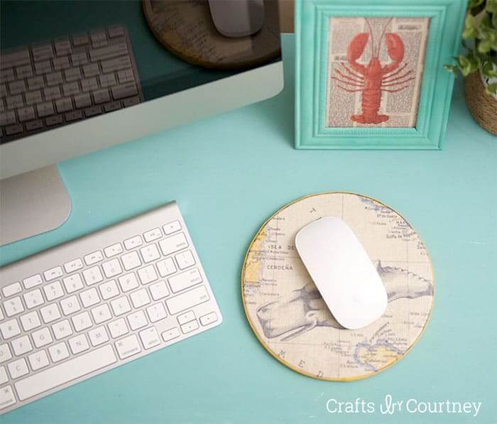 DIY Mouse Pad from Scrapbook Paper