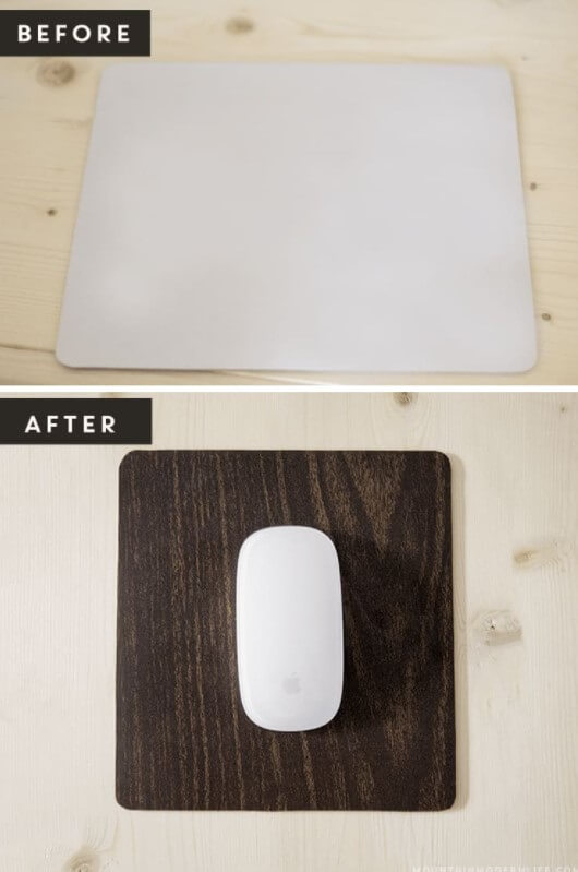DIY Mousepad Makeover Rustic Style