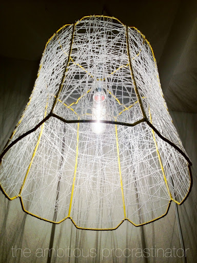 45 Creative DIY Lamp Shade Ideas to Brighten Your Decor – DIY Thread Lampshade DIY Thread Lampshade