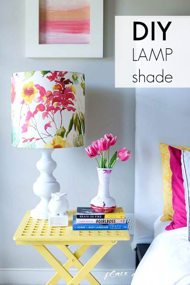 DIY Watercolor Lamp Shade