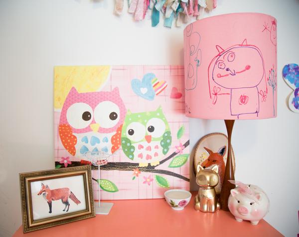 45 Creative DIY Lamp Shade Ideas to Brighten Your Decor – Turn Your Child Artwork into Lamp Shade Turn Your Child Artwork into Lamp Shade