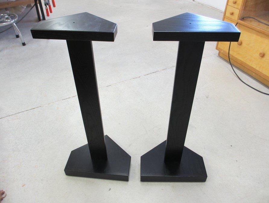 A pair of a handmade speaker stand