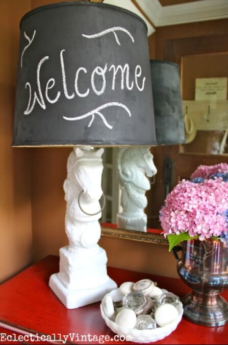 DIY Chalkboard Lampshade