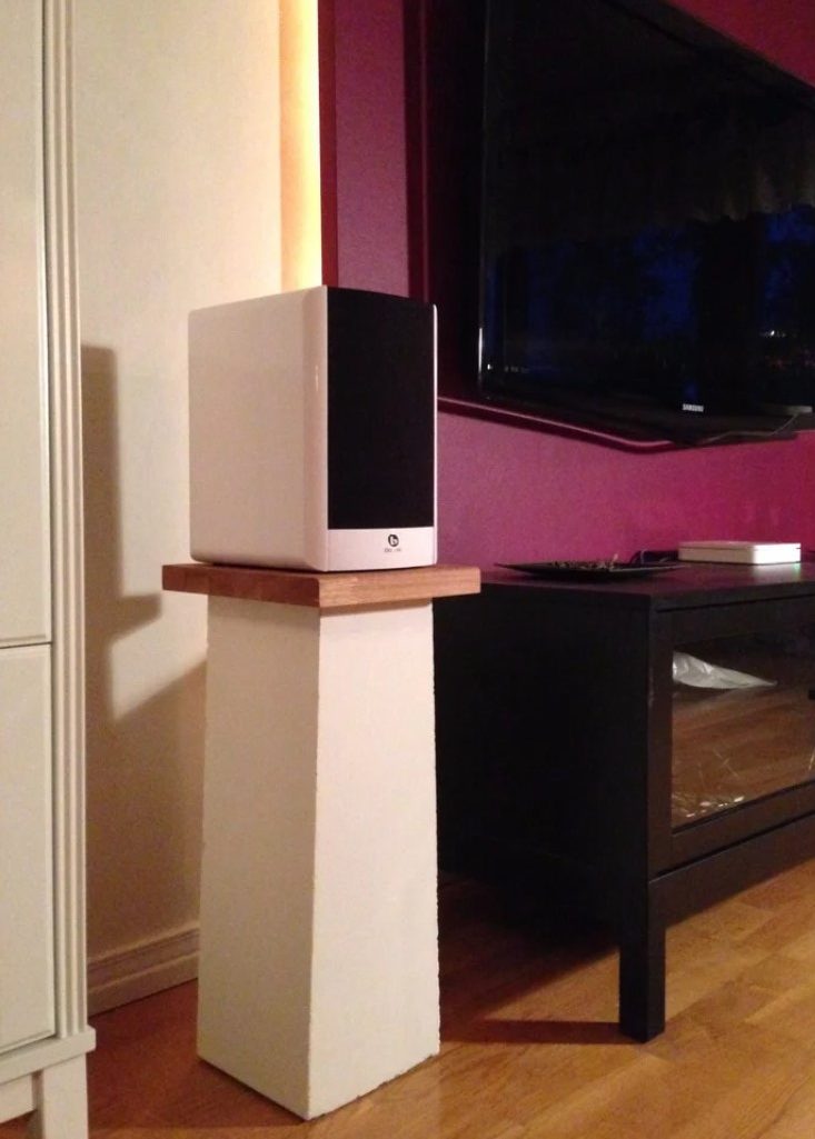 DIY Concrete Speaker Stand rotated