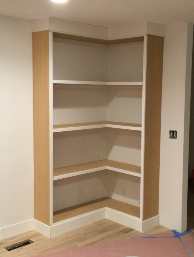 DIY Corner Bookcase