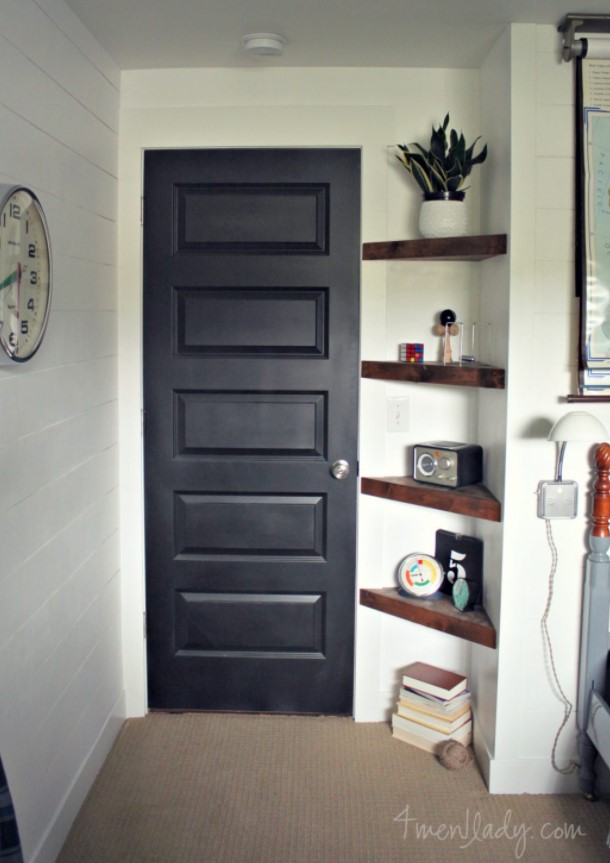 40 DIY Corner Shelves Ideas to Fix Your Awkward Corner – DIY Corner Floating Shelves DIY Corner Floating Shelves