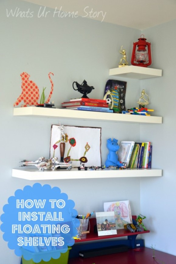 40 DIY Corner Shelves Ideas to Fix Your Awkward Corner – DIY Floating Shelves DIY Floating Shelves