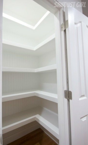 DIY Hall Closet Floating Shelves