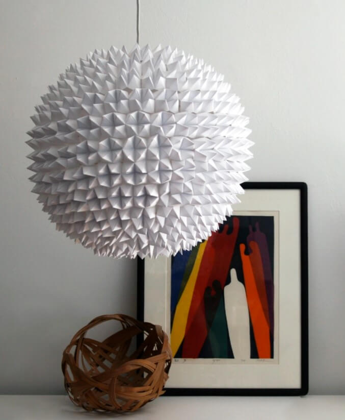 45 Creative DIY Lamp Shade Ideas to Brighten Your Decor – DIY Large Sphere Fortune Teller Lampshade DIY Large Sphere Fortune Teller Lampshade