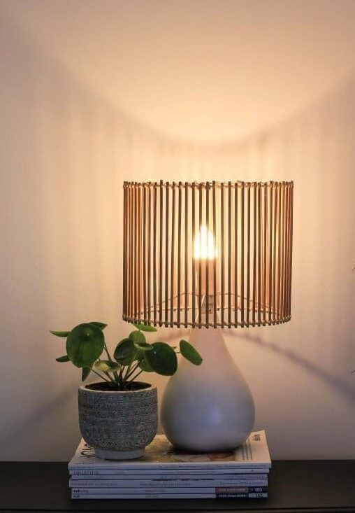 45 Creative DIY Lamp Shade Ideas to Brighten Your Decor – DIY Upcycled Rattan Lamp Shade DIY Upcycled Rattan Lamp Shade