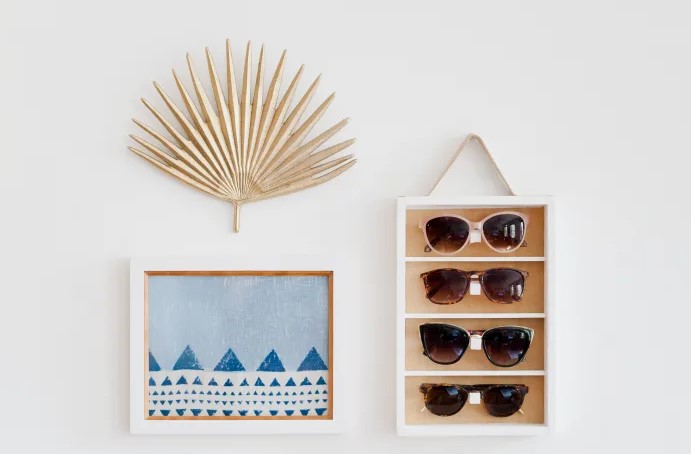 A DIY Display for Organizing Sunglasses