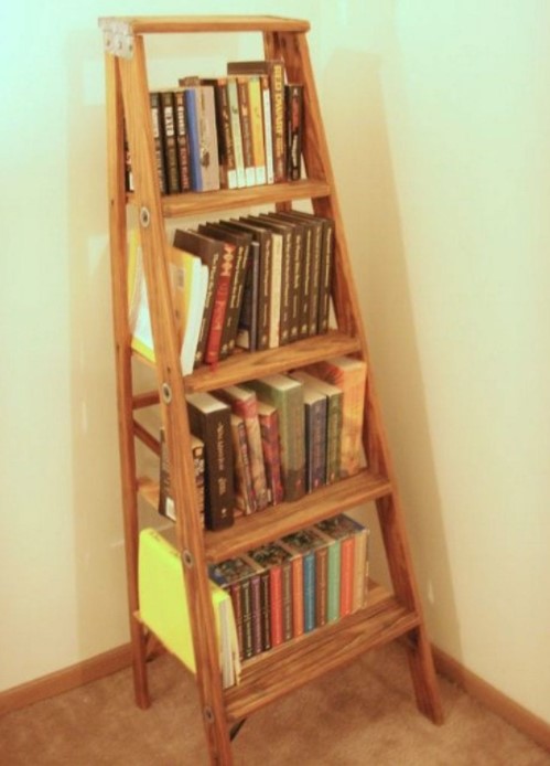 47 DIY Bookshelf Ideas That Will Redefine Your Reading Space – A Ladder Into A Bookshelf A Ladder Into A Bookshelf