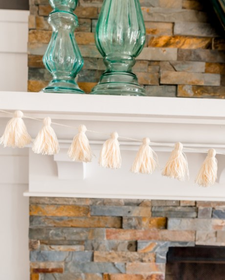 A TASSEL GARLAND FROM THRIFTED YARN