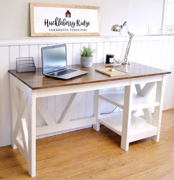 A farmhouse desk perfect for the home office