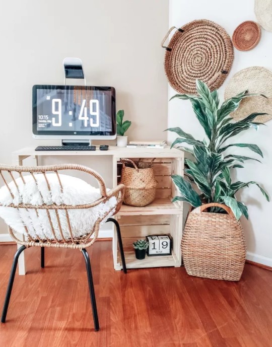 DIY Computer Crate Desk