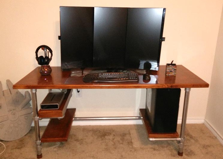 25 Best DIY Computer Desk Ideas (with Free Plans) – DIY Computer Gaming Desk DIY Computer Gaming Desk