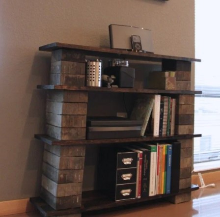 DIY Concrete Block Bookshelf