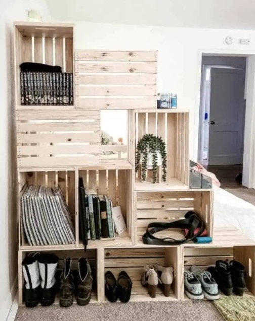 DIY Crate Bookshelf for 100