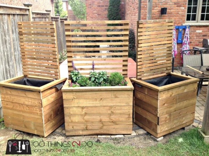 50 DIY Outdoor Privacy Screen Ideas with Free Plans – DIY Privacy Planter DIY Privacy Planter