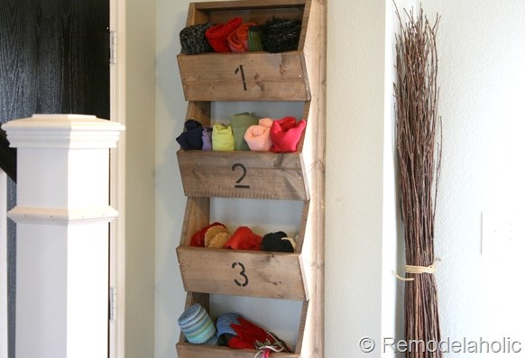 DIY RUSTIC WALL STORAGE BINS