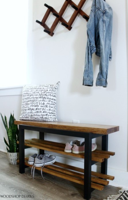 27 DIY Shoe Rack Designs for Your Stunning Shoe Collection – DIY SHOE BENCH FROM BOARD DIY SHOE BENCH FROM BOARD