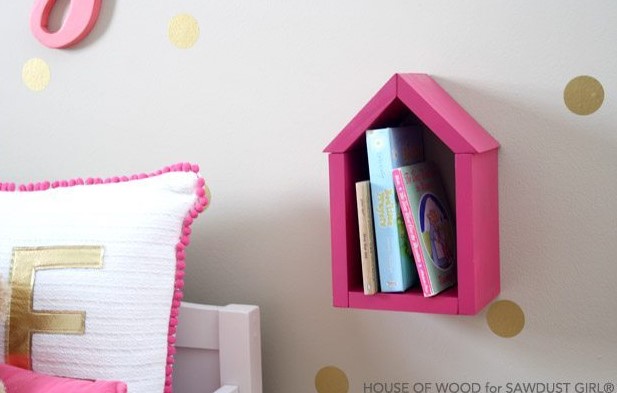 47 DIY Bookshelf Ideas That Will Redefine Your Reading Space – DIY Scrap Wood House Shelf DIY Scrap Wood House Shelf