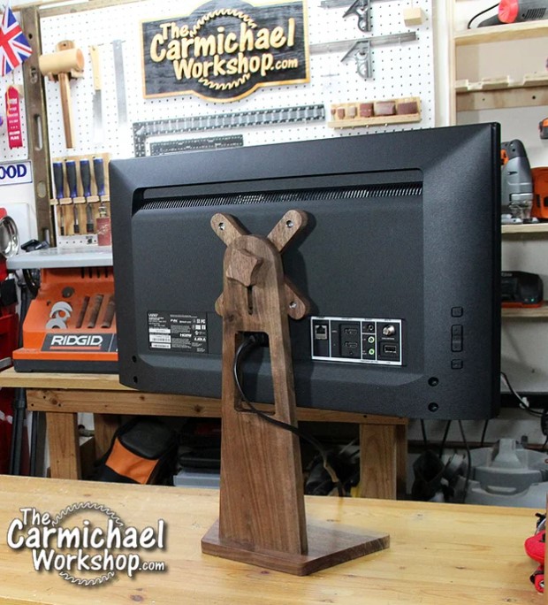 25 DIY TV Stand Ideas That Will Transform Your Living Room – DIY Smart TV Monitor Stand DIY Smart TV Monitor Stand