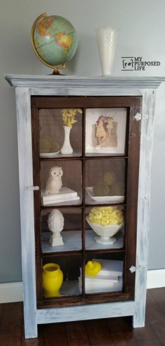 DIY TALL WINDOW CABINET DISPLAY CASE