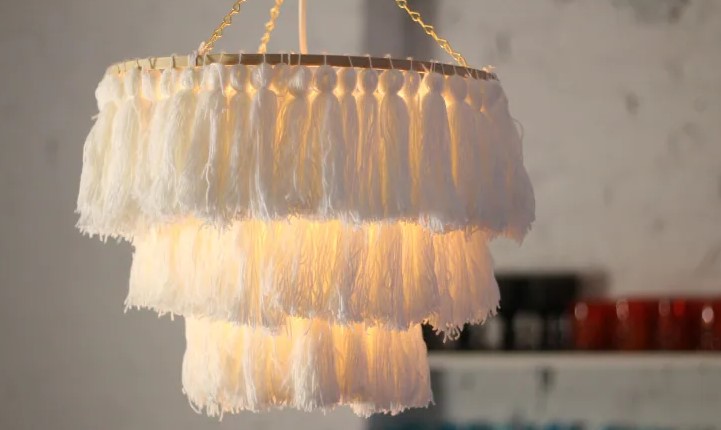 DIY Tassel Chandelier