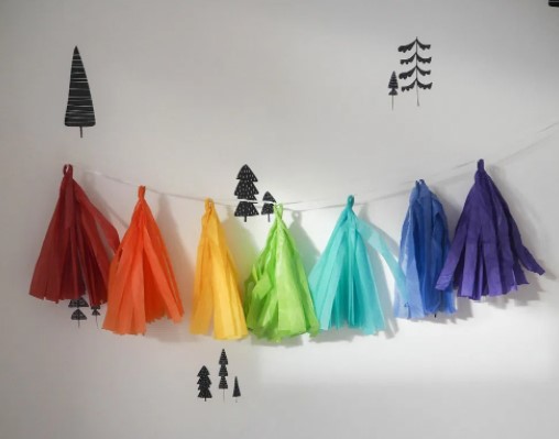 DIY Tassel Garland Tissue Paper