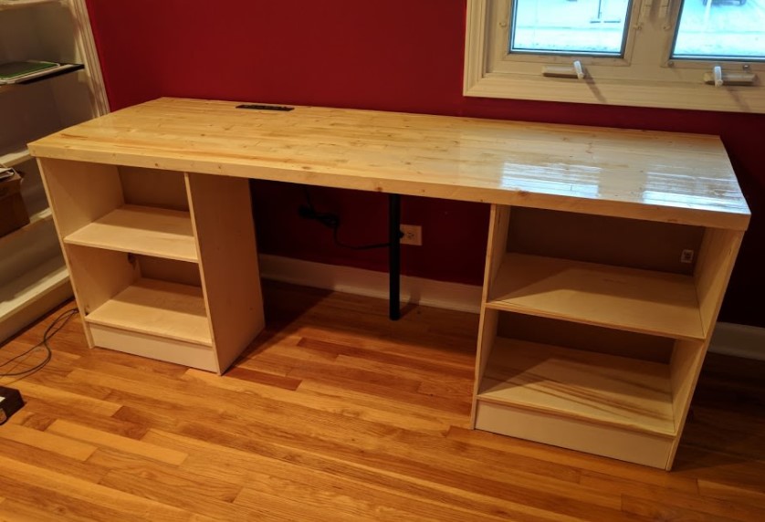 DIY butcher block desk