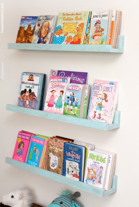 Easy DIY Bookshelf Ledges