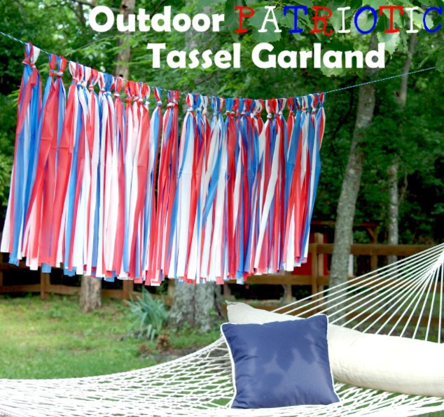 Outdoor PATRIOTIC Tassel Garland