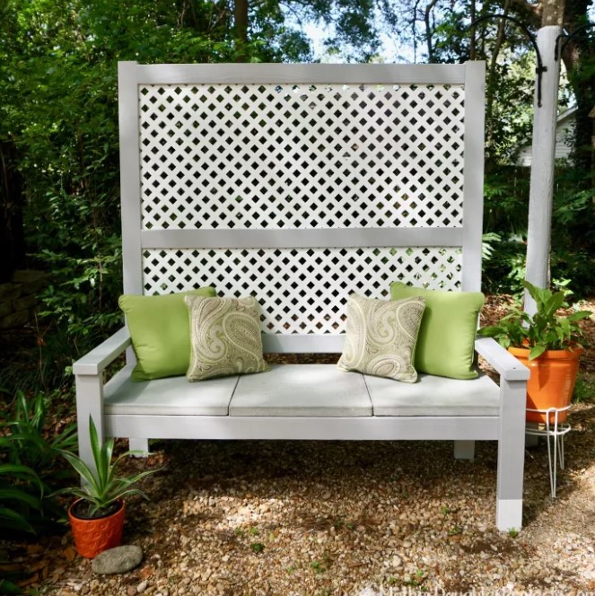 50 DIY Outdoor Privacy Screen Ideas with Free Plans – Outdoor Privacy Bench Outdoor Privacy Bench