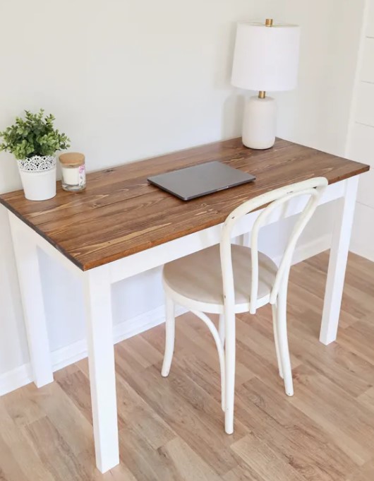 Simple Easy DIY Wood Desk for 45