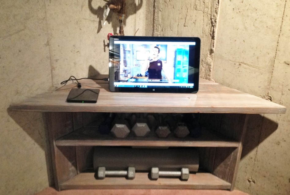 a Rustic Corner TV Stand