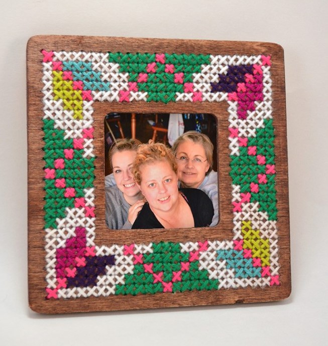 1 Cross Stitched Frame